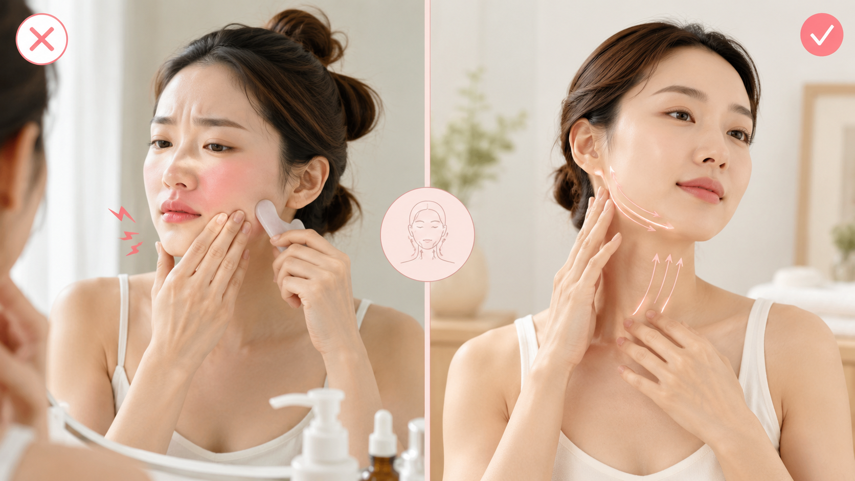 얼굴 림프마사지 세게 하신다고요? 오히려 더 안 좋을 수 있습니다