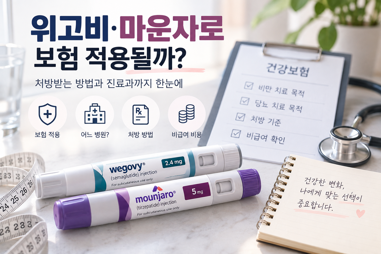 위고비·마운자로 보험 적용될까? 처방받는 방법과 진료과까지 정리